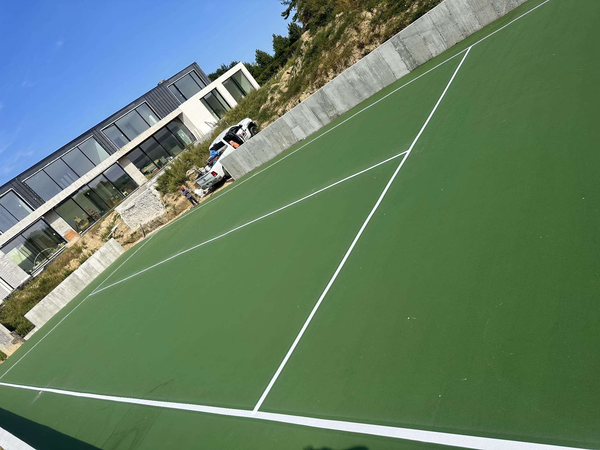 Tennis court after.